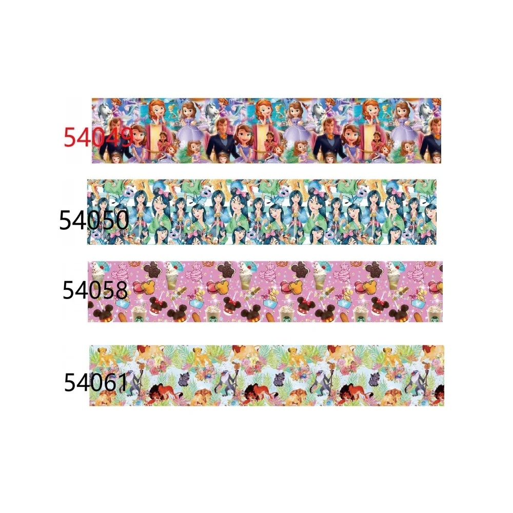 5Yards Disney Grosgrain Ribbon Printed 25MM 38MM for Holiday Craft DIY