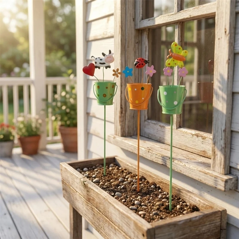 KX4B Triple Set Of Artistic Plant Stands Holder Suitable For Decorating Living Room Balcony Or Backyard Indoor and Outdoor Use