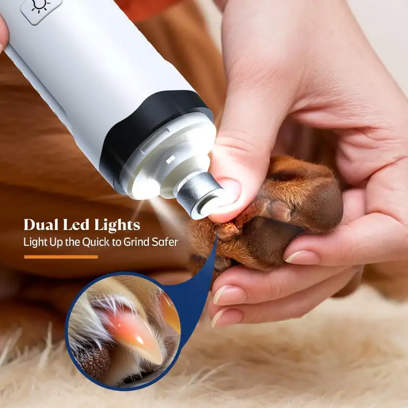 Pet nail polisher, cat and dog nail clipper, USB charging, fully automatic nail polisher, LED light