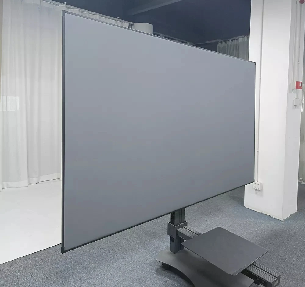 

150Inch Home Theater ALR Projector Screens with Fixed Frame HD 3D 4K ALR Grey Crystal Projector Screen for Long Throw Projectors
