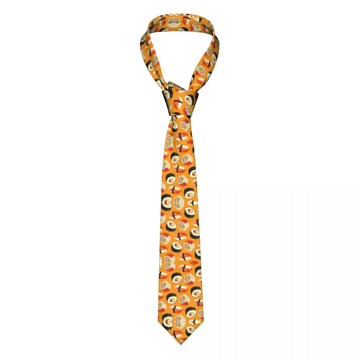 Sushi-Muster Krawatte Unisex Polyester 8 cm Krawatte für Herren schlanke klassische Accessoires Gravatas Hochzeit Accessoires Geschenk