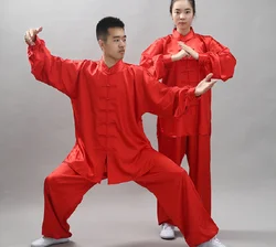 Wholesale New Chinese Style Men Women Tai chi Wushu Uniform Kung Fu Suit Casual Outdoor Sport Clothing Jacket Pants Sets