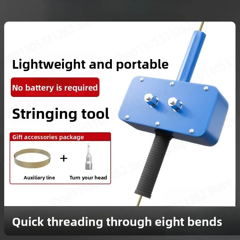 Electrician Wire Pulling Tool, Semi-automatic Labor-saving Cable Lead Device for PVC Pipe