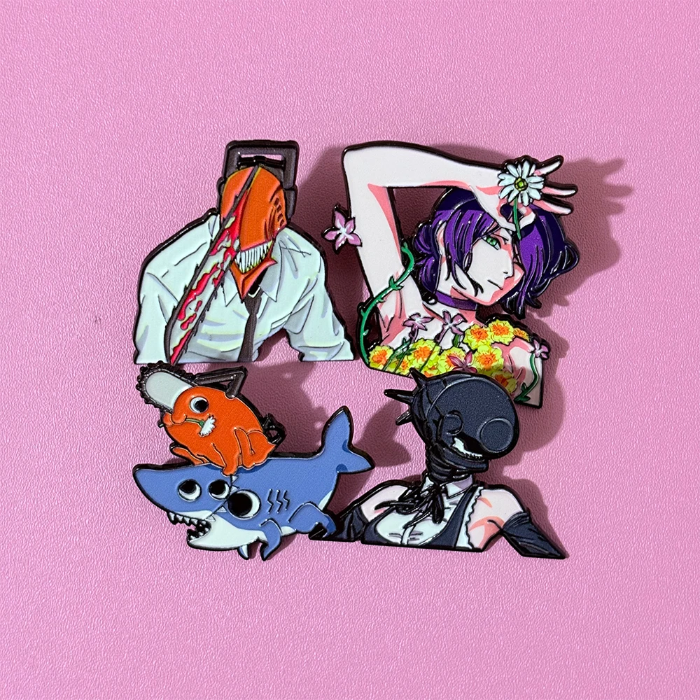 Anime Peripheral Alien Stage The Summer You Died Kimi ni Todoke Keychain Chainsaw Enamel Pin Backpack Accessory Ornaments Gifts image 5