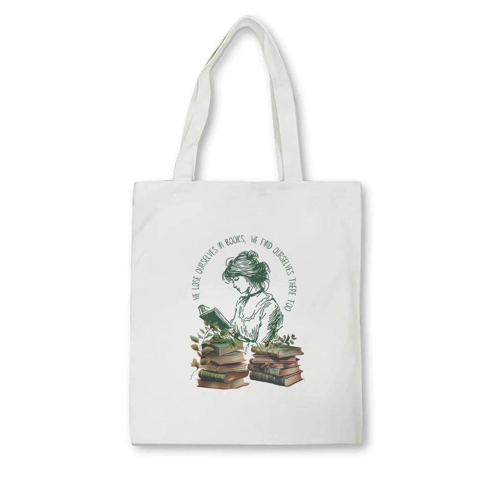 Jane Austen Tote Bag Pride and Prejudice Bookish Women Handbag Canvas Shoulder Bag Women's Reusable Shopping Bag Cute Tote Bags view 4