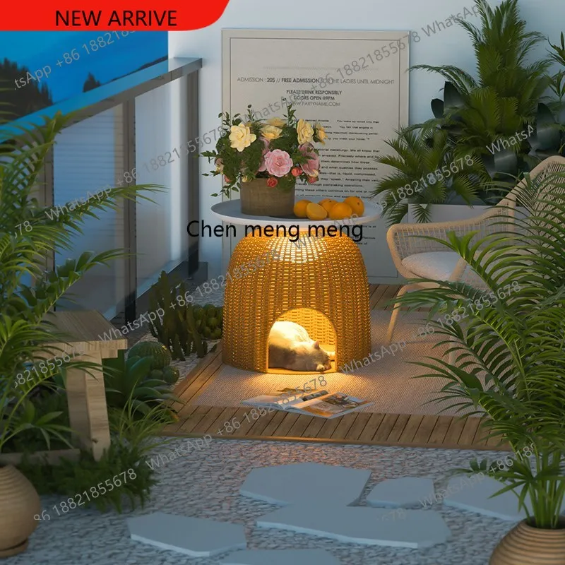 Outdoor courtyard waterproof cat nest lamp villa floor lamp household table W sub lamp garden terrace