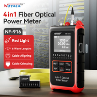 NOYAFA NF-916 4 In 1 Optical Fiber Tester Optical Power Meter VFL REF FC SC ST Visual Fault Locator LCD Display Network Tools