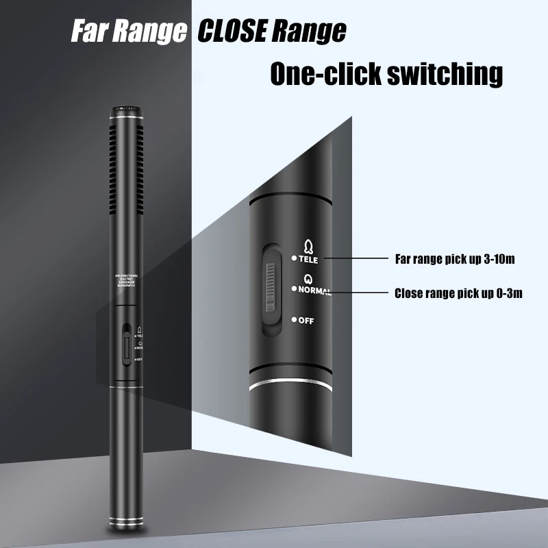 Dez itens TLF Xtuga CF-321 280mm 360mm de comprimento Microfone profissional para entrevista de rua para gravação