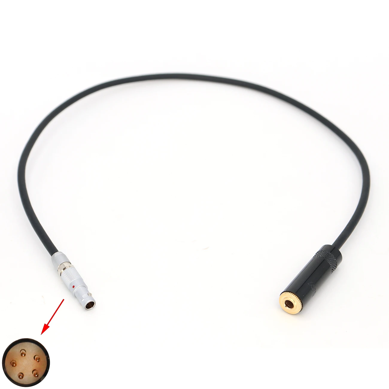 1PC Audio Cable FGG 00B 5Pin to 3.5mm Female for RED KOMODO-X Camera