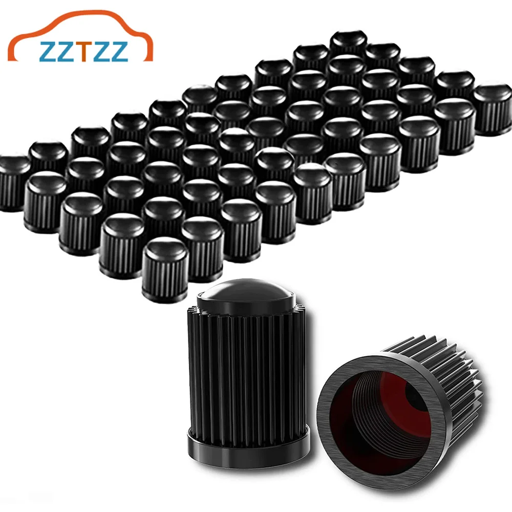 Tire Valve Caps Plastic Valve Stem Caps with O Rubber Seal, Universal Stem Covers for Cars Bike and Bicycle, Trucks, Motorcycles