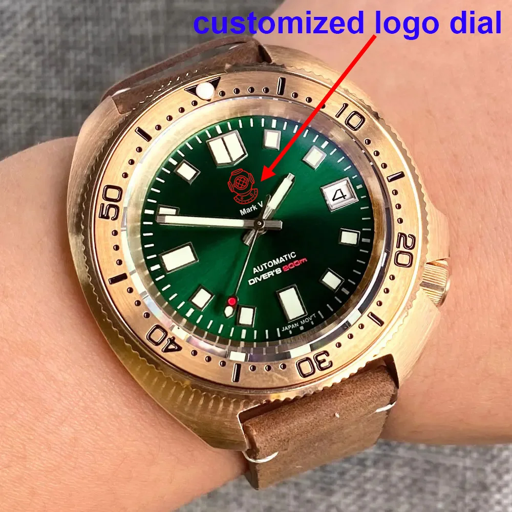 

customized logo bronze mechanical watch