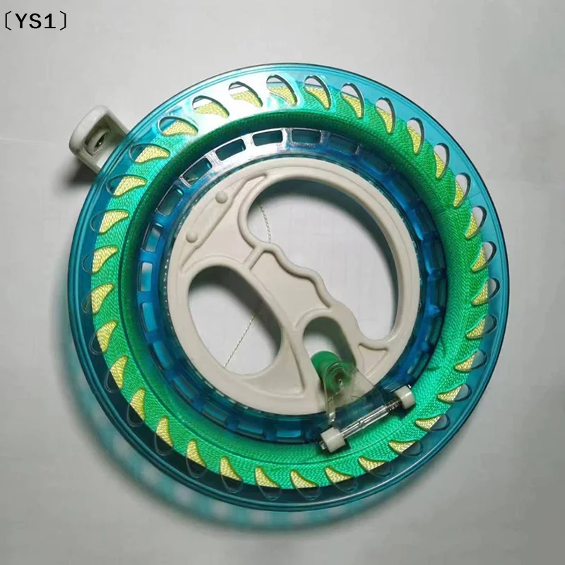 〔YS1〕1 Piece 200/300/400M Kite Reel Winder Fire Wheel String Flying Handle Tool String Line Outdoor Round Blue For Fying Kites