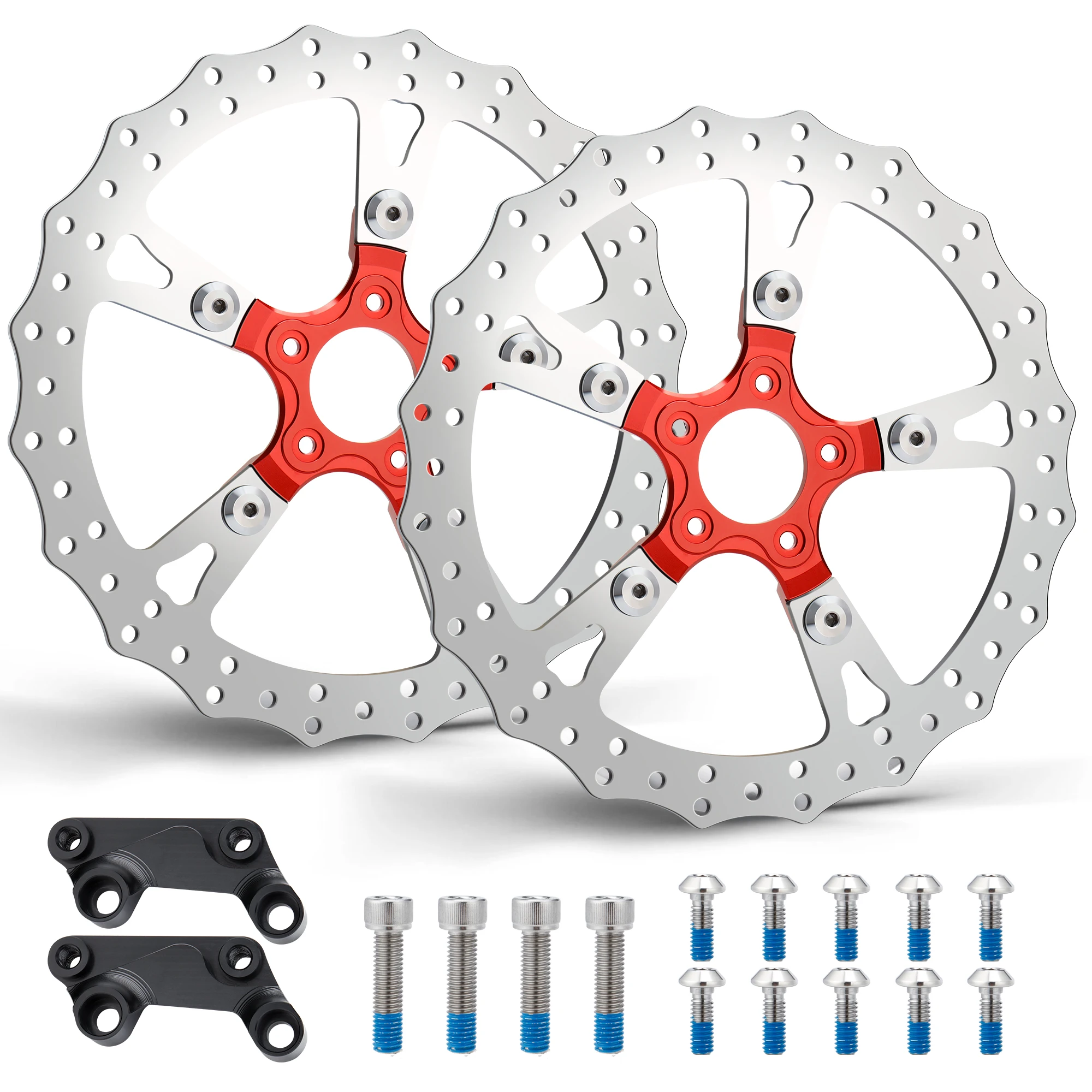 Touring 14" voorrem dubbele schijf zwevende rotors voor Harley 2008-en later Street Electra Road Glide Ultra Limited Trike
