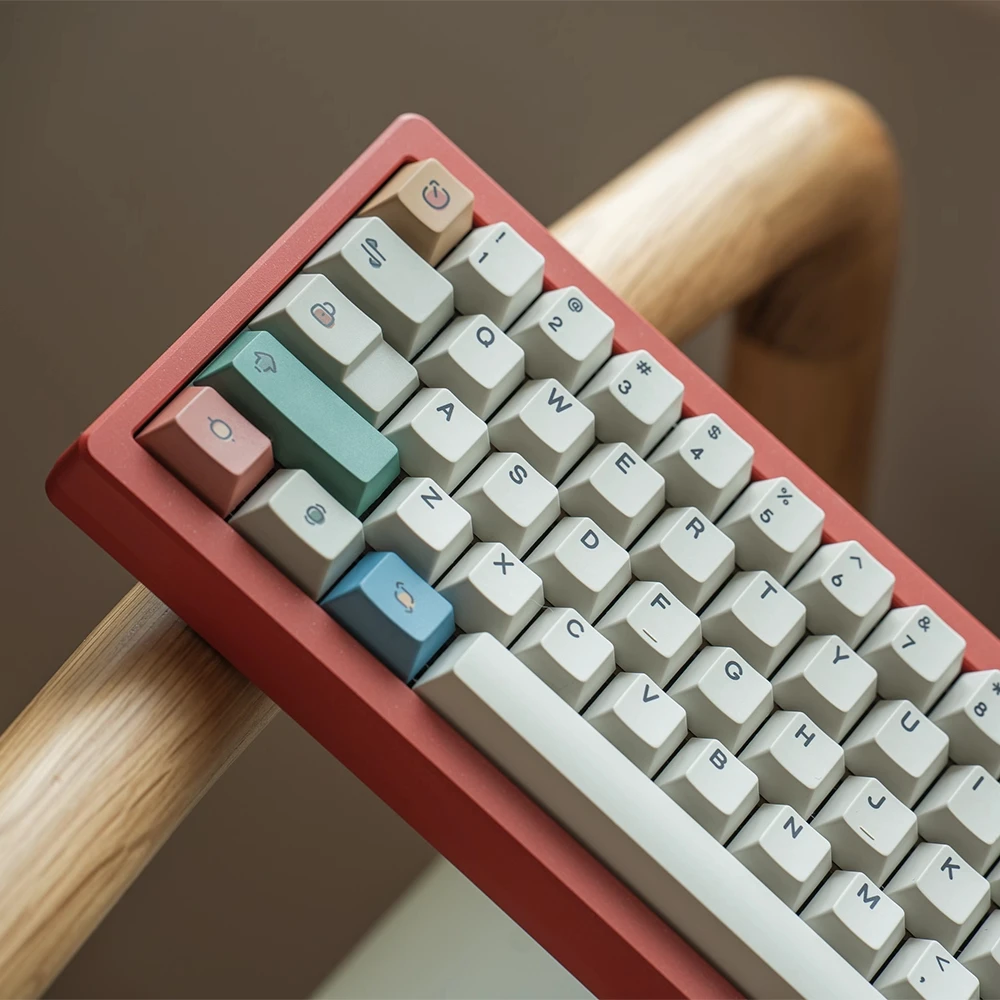 IRetro Theme Keycap Set 163key PBT Custom Color Retro Keyboard Cap Cherry Profile KeyCap for Mechanical Keyboard Accessories