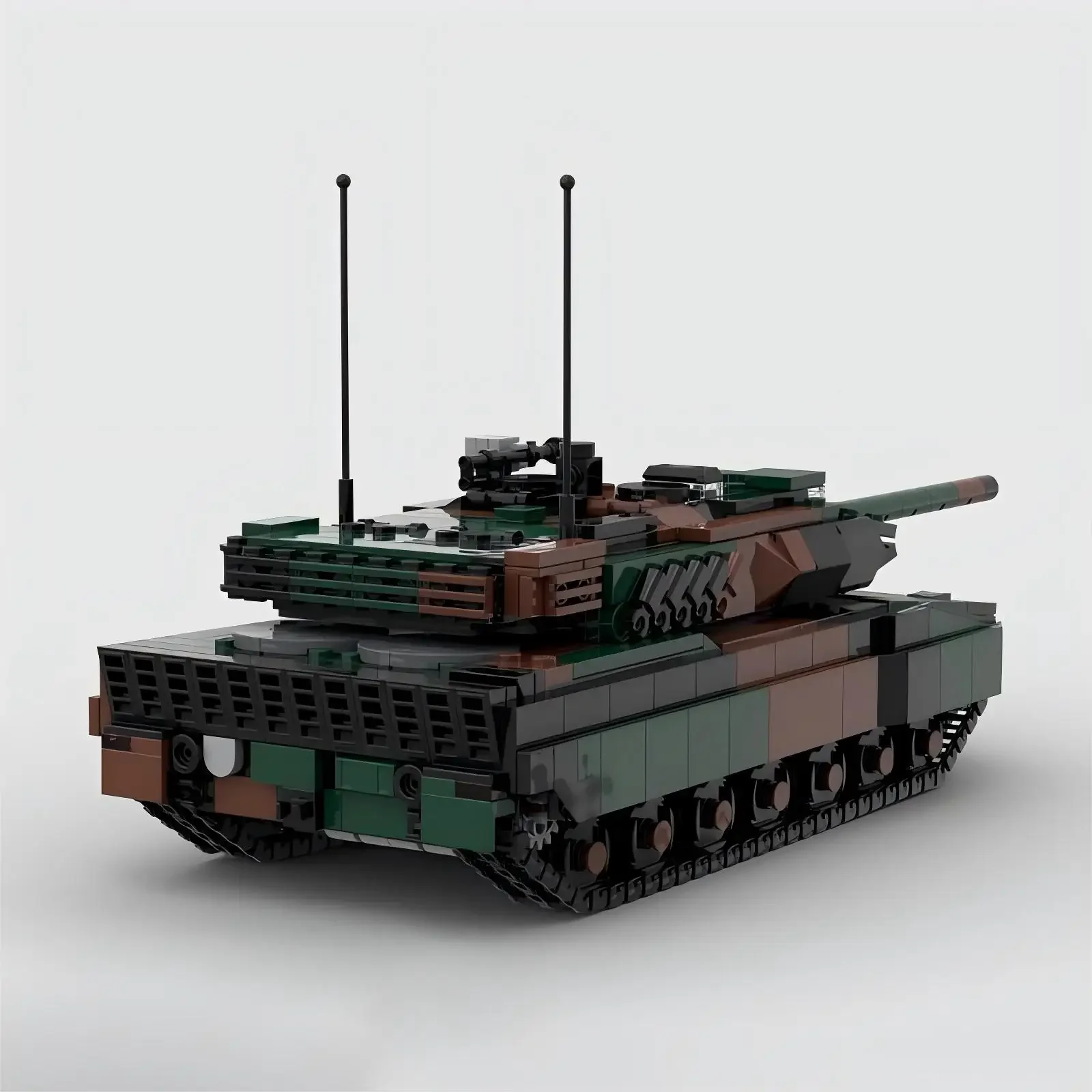 MOC M1A2 Abrams Militär-Panzerfahrzeug Woodland Hauptkampfpanzer DIY Technik Bausteinmodell Kinder-Bausteine Spielzeug – Detail 7