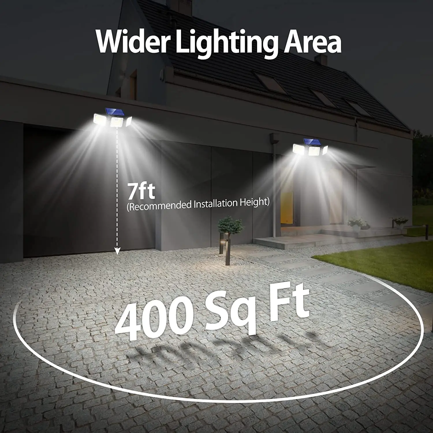 Panel Solar LED impermeable para exteriores, luces de jardín con Sensor de movimiento PIR, 100 LED, nuevo