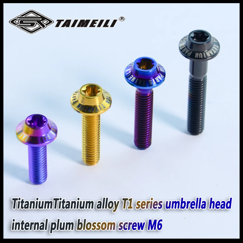 TAIMEILI T1 Serie Titanlegierung Torx-Schrauben mit Schirmkopf M6x10/15/20/30/40/50mm Motorrad-Modifikations-Ersatz 4/8/10 Stück – Detail 2
