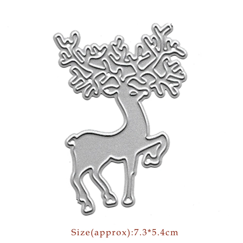 قوالب قطع معدنية من الأيائل لصنع البطاقات، قالب ألبوم الصور، استنسل DIY حرفي مصنوع يدويًا على شكل حيوان