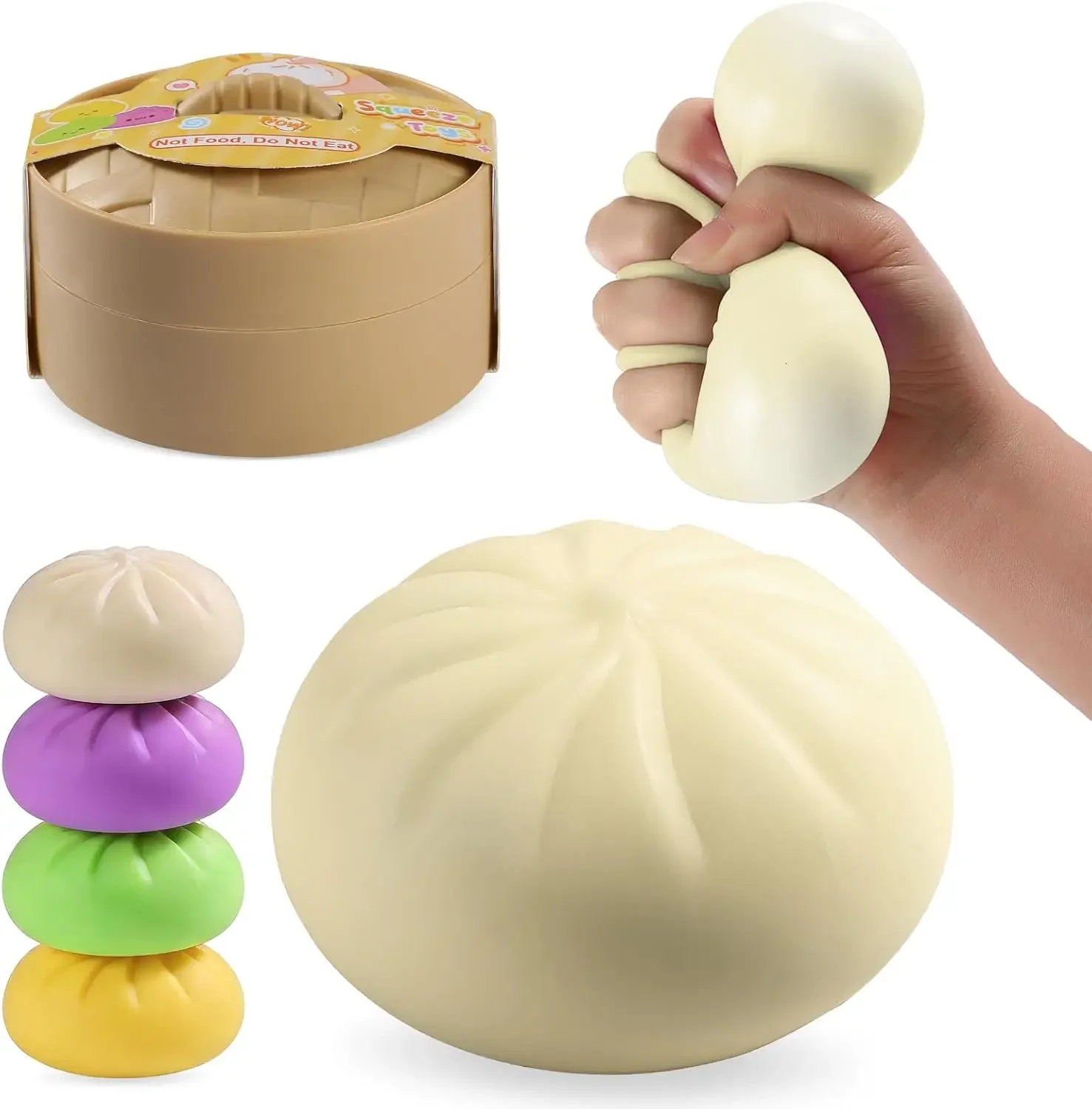 

Dumpling Squishy Mystery Box, Mystery Dumpling Squishy Squeeze Stress Balls for Kids & Adults, Sensory Fidget Toys for Anxiety R