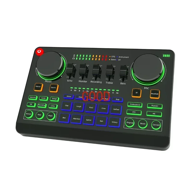 Professional External Soundcard Phone Studio Recording Sound Change Equipment Mixer Live Sound Card