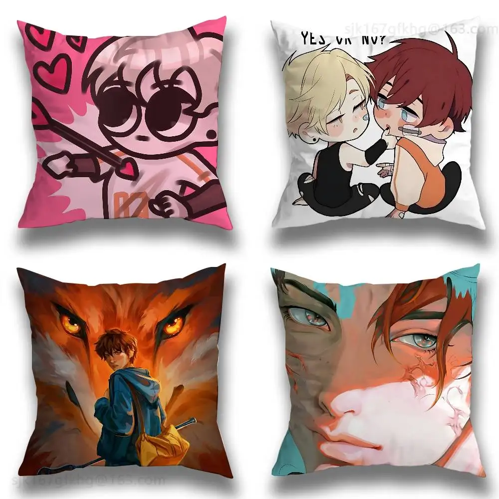 

The Foxhole Court Pillow Case Square Double-Sided Printing Short Plush Sofa Cushion Cover Bedroom Bedside Pillow