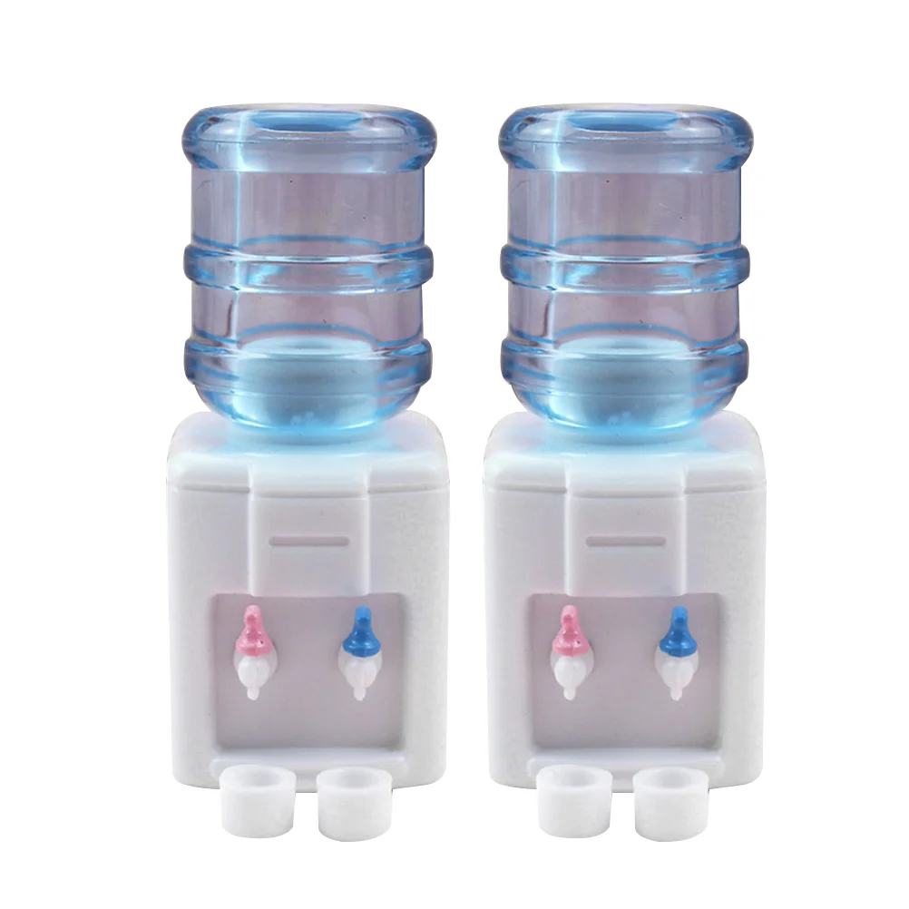 

House Furniture 2 Sets Mini Water Dispenser nament for Kids Odor Free Creative Toy Decor Miniature Accessories