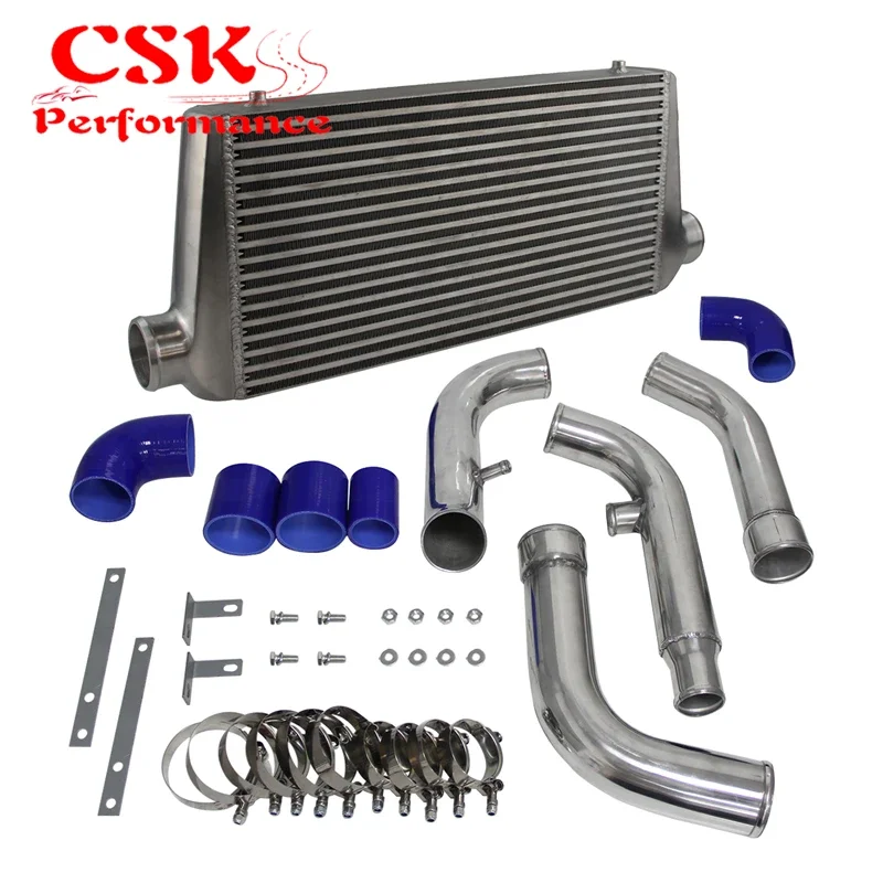 Immagine 7: Intercooler in alluminio nudo con barra e piastra Performance con kit tubo per Nissan 200SX Silvia S13 CA18DE CA18DET 1.8L 1989-1994