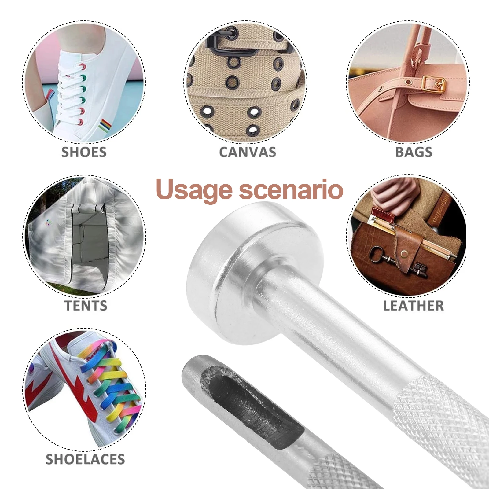 540sets Grommet kit Accessories for Leather Tarps Tents Awning for Repairing Broken Belts Leather Crafts Adding Ornament
