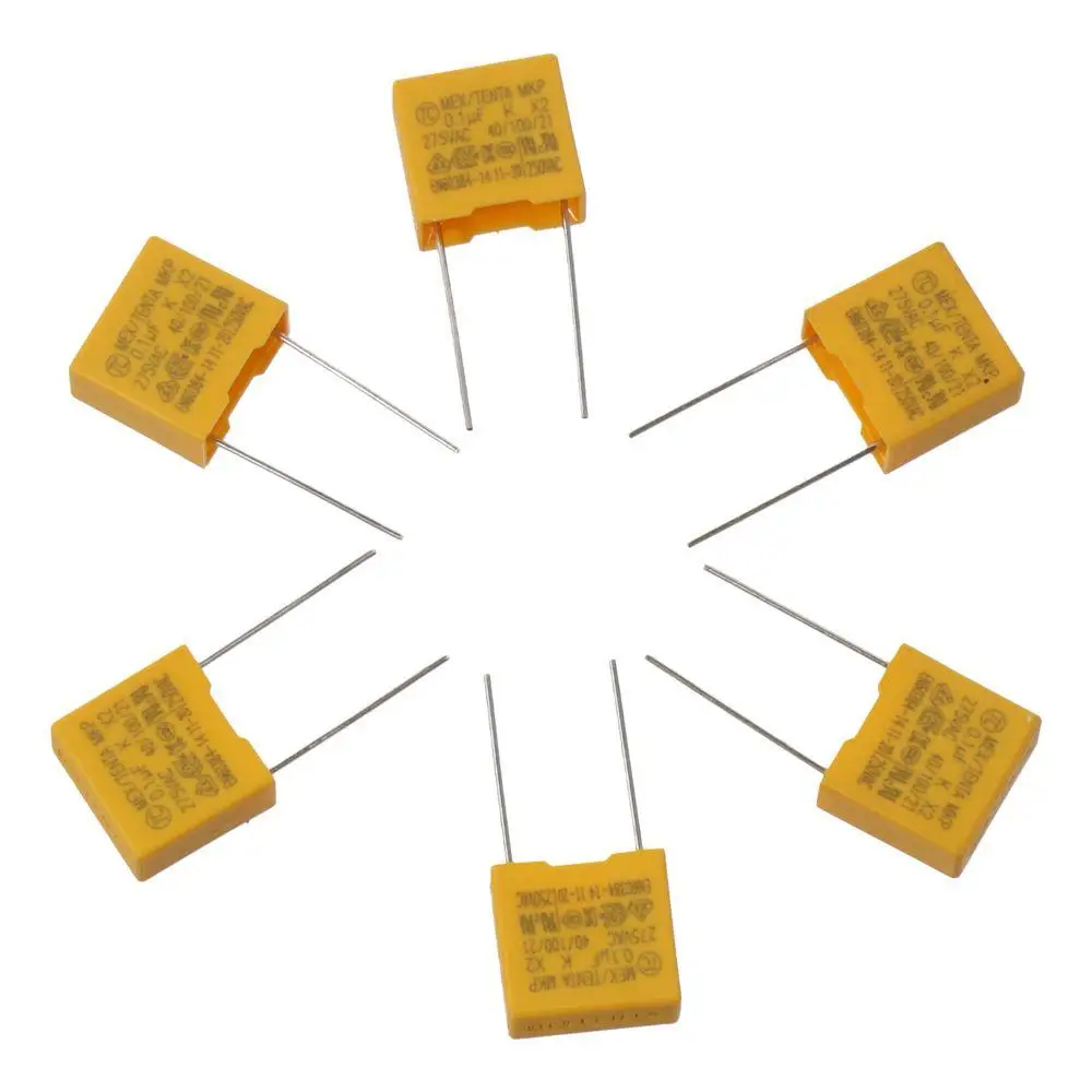 Polypropylene Film Safety Capacitors 0.1uF 275VAC X2 MKP