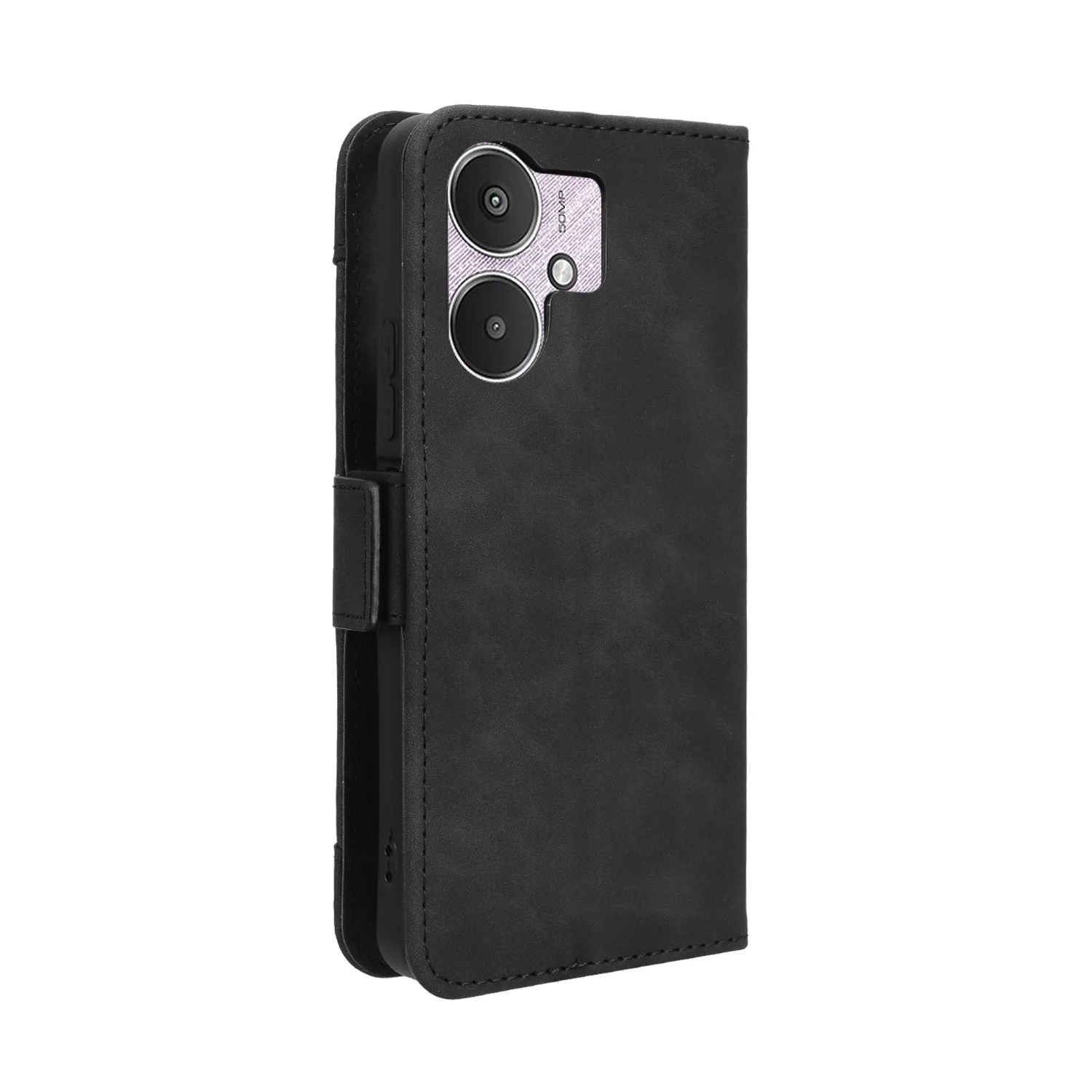 Carteira De Couro De Luxo Flip Case, Livro De Cobertura Completa, Capa Protetora Magnética, Xiaomi Redmi 13C 5G Redmi13R 5G POCO M6