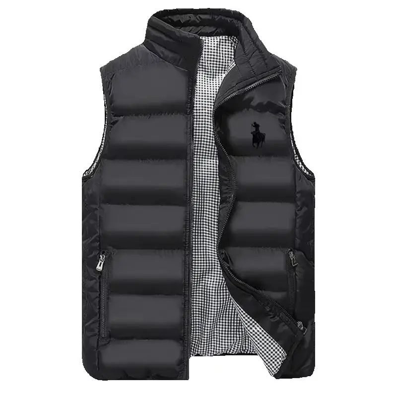 Men Vest Windproof Vest Men Jacket Sleeveless Vest Winter Jacket Casual Coat Men down Cotton Warm Thicken Waistcoat thick gilet