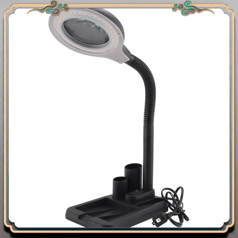 Durable LED Magnifying Lamp 5X 10X Magnifier With Light Table And Desk Lamp Floor Stand Adjustable Magnifying Magnifier Glass Fo