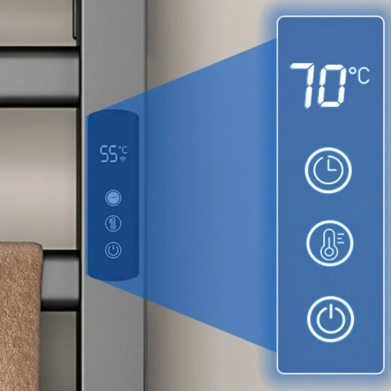 Вешалка для полотенец из алюминиевого сплава, интеллектуальные электрические вешалки для полотенец, складная стойка для хранения с регулируемой температурой, аксессуары для ванной комнаты