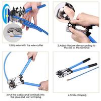 AF89-Crimping Pliers New Tube Terminal Crimper Hex Crimp Tool Multitool Battery Cable Lug Cable Hand Tools HX-50B 6-50Mm² AWG