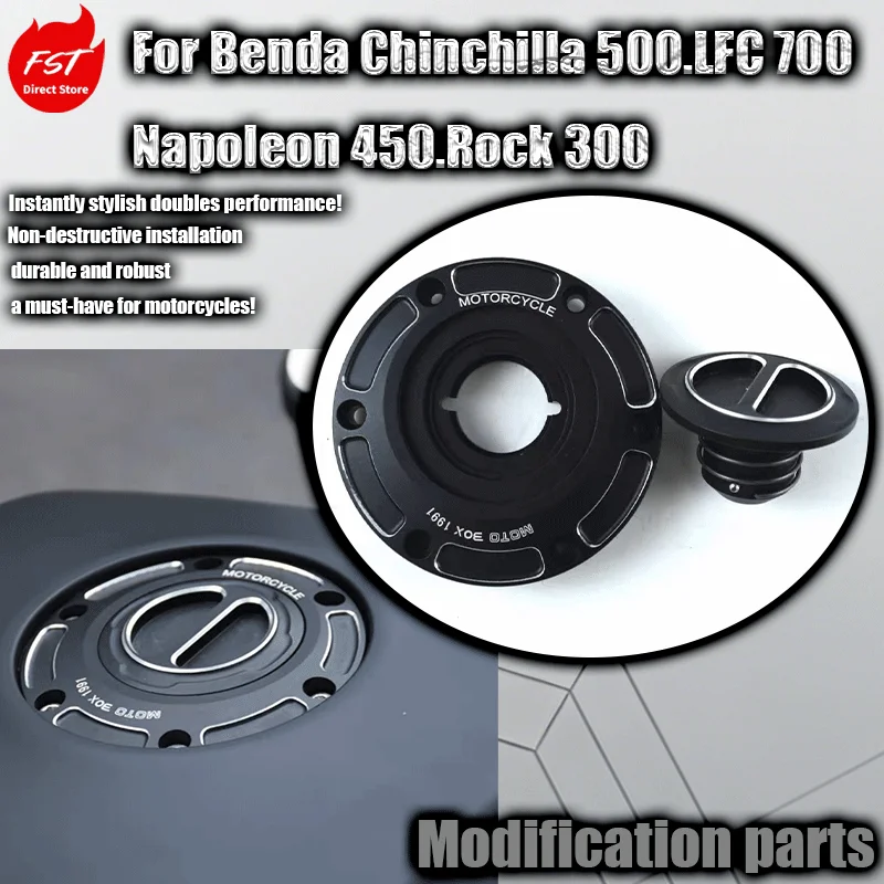 

Modified Retro Aluminum Fuel Tank Cap for Benda Chinchilla 500, Napoleon 450, Grey Stone 300 & Lava 700