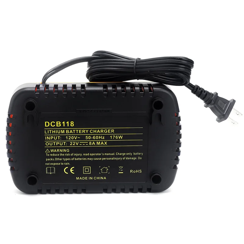 Imagem -03 - Carregador de Bateria para Bateria Dewalt Plug ue 10.8v 12v 14.4v 18v 20v Dcb200 Dcb101 Dcb115 Dcb107 Dcb105 Dcb140 Dcb118