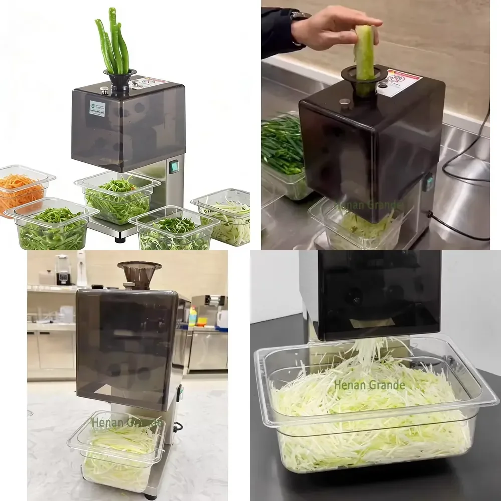 Automatic Fast Commercial Vegetable Chopper Spinach Cutter Spring Onion Shredding Machine for Restaurant