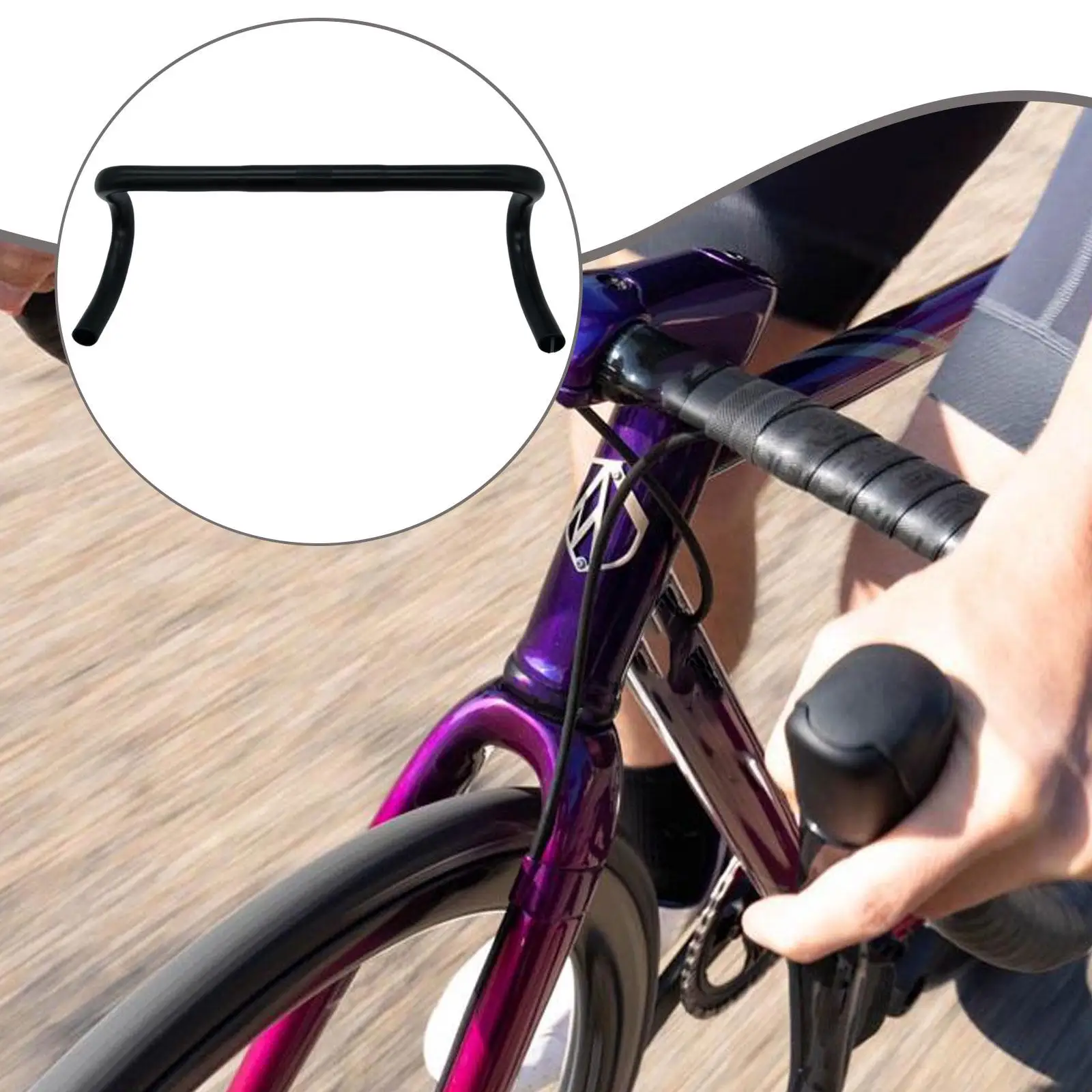 

Lightweight Road Bike Handlebar Aerodynamic Bent Bar Cycling Handlebar Drop Bar for Racing Bike Route