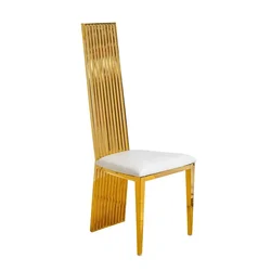 Wholesale King Dining White Cushion High Back Gold Chairs Wedding Decoration Vip Event Hotel Chair Modern For Wedding