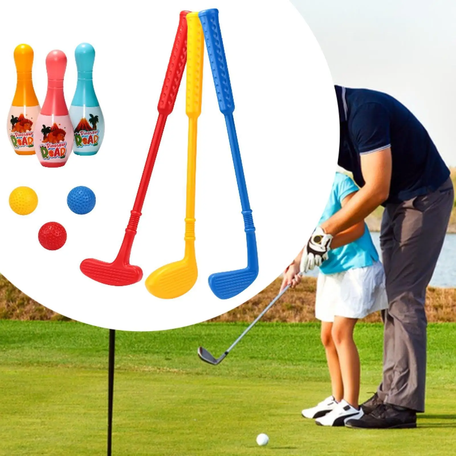 Ensemble de golf pour enfants, mini jeu de bowling pour garçons et filles âgés de 3, 4, 5, 6, 7, 8 ans