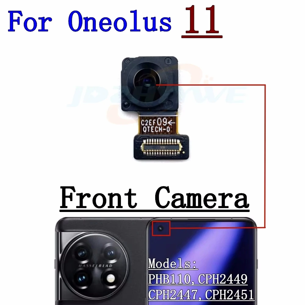 Front Rear Camera Module For Oneplus 11 CPH2451 CPH2449 CPH2447 PHB110 Frontal Selfie Wide Back Facing Main Camera Flex Cable