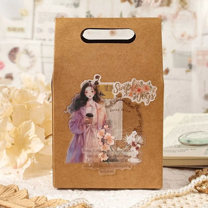 สติกเกอร์สัตว์เลี้ยงสไตล์เรโทร 20 ชิ้น สติกเกอร์ตกแต่ง Huajianyoushi สำหรับงาน DIY ไดอารี่ สมุดภาพ วัสดุตกแต่งอัลบั้ม เครื่องเขียน