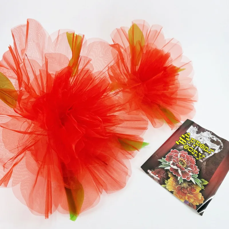 Instant Peony Flash Magic Empty Hand To Flower Magic Trick for Stage Show & Party Performance Gimmicks Magician Props Funny Game