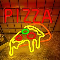 Pizza Neon Sign USB Powered LED Neon Light for  Business Shop Pizza Party Living Room Bedroom  Restarunt Fast Shop Wall Decor