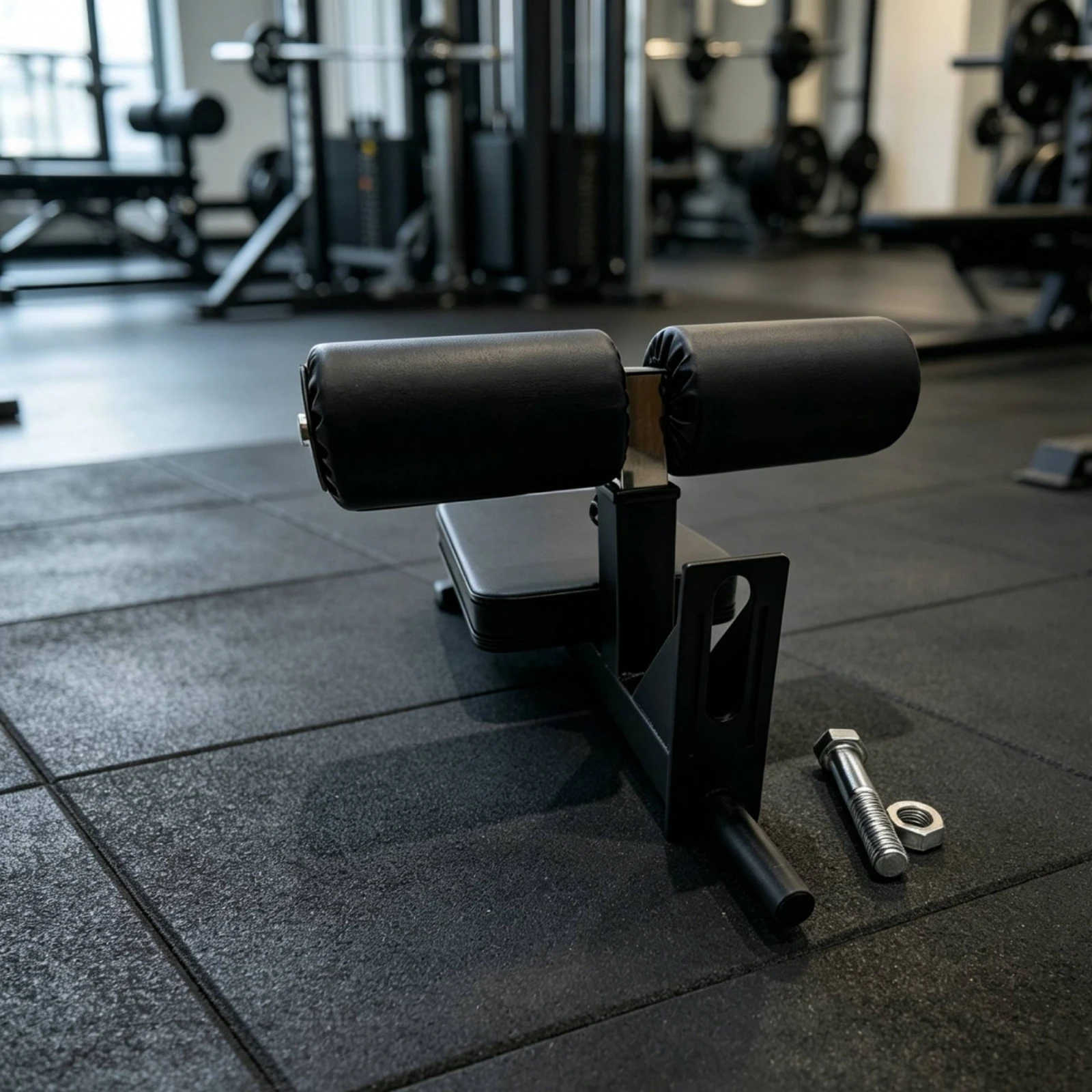 

Leg Developer with Rollers Heavy Duty Utility Seat with Rollers Lat Pulldown Attachment Space-Saving Gym Accessory