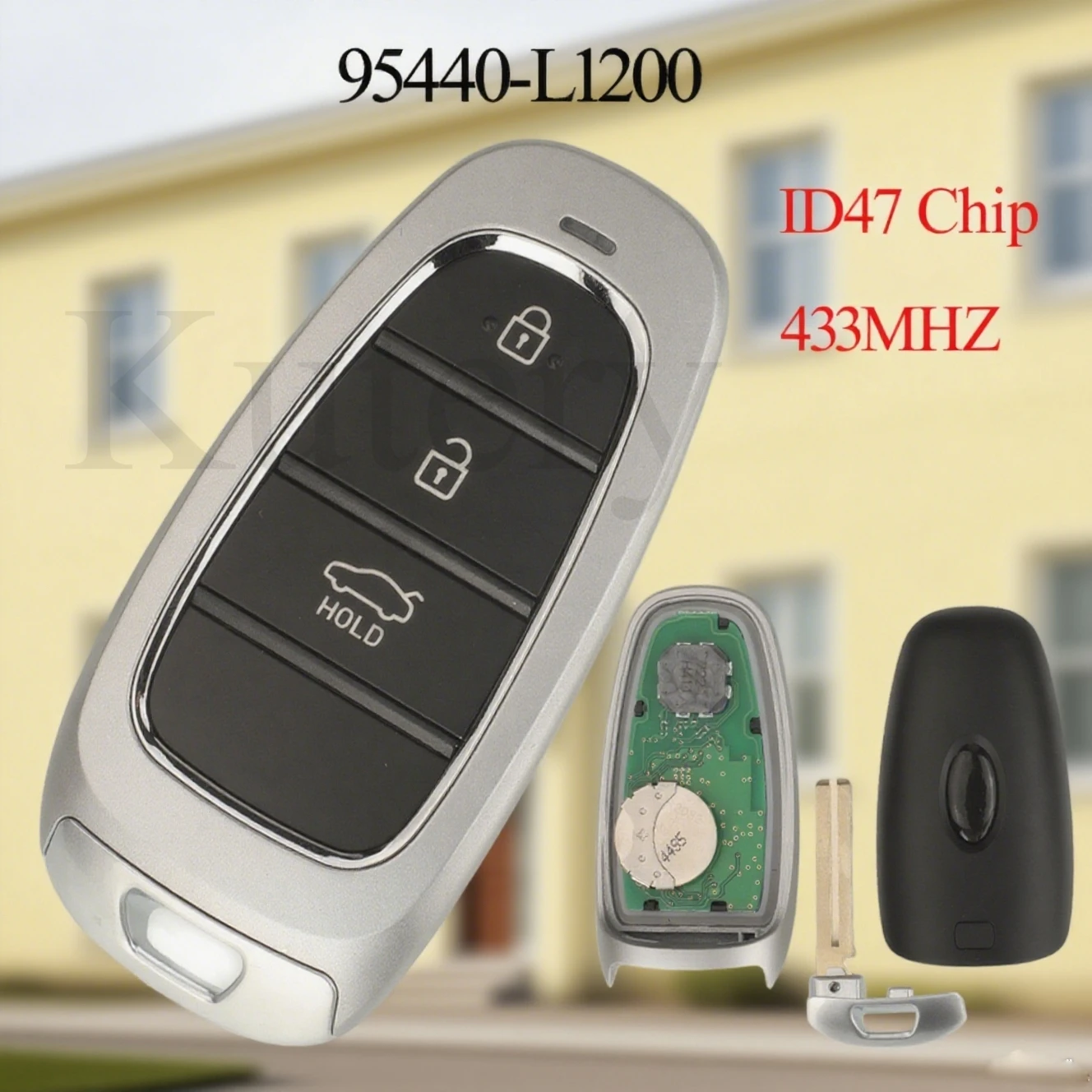 

jingyuqin FOB-4F250 95440-L1200 Умный бесключевой дистанционный ключ для управления автомобилем Hyundai Sonata 2020+ 433MHZ ID47Chip