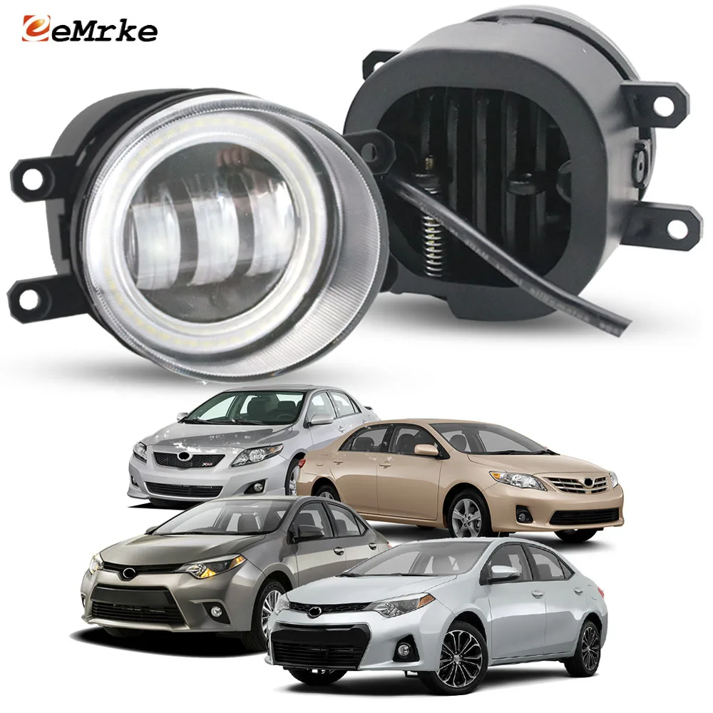 

Легко устанавливаемые линзы светодиодных противотуманных фар для Toyota Corolla Sedan 2006-2018 Angel Eye DRL PTF, головной фары Canbus, без ошибок дисплея