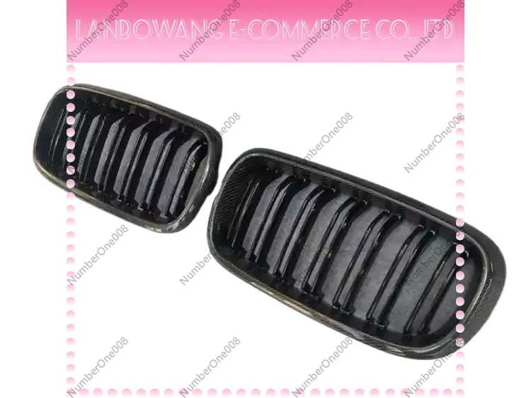 For BMW X5 F15 2014-2018 Front Grille with LED Light Luminous Racing Grills Glossy Black Racing Grille