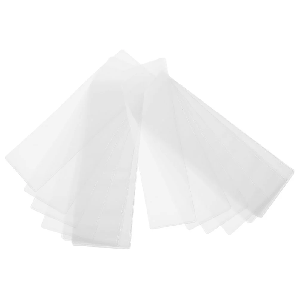 20 Pcs Transparent Bookmark Cover Sleeves for Recipe Books Seal Bookmarkves Photo Albums Pvc Laminating Pouches