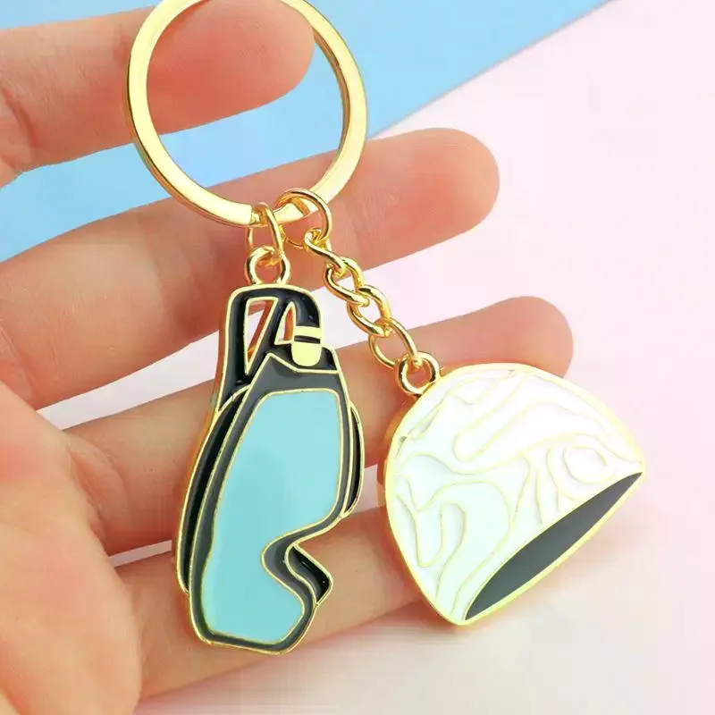 Swimmer Keychain Delicate Swim Goggles Cap Charm Metal Pendant Sports Keyring Decor Swimming Accessories For Men Women